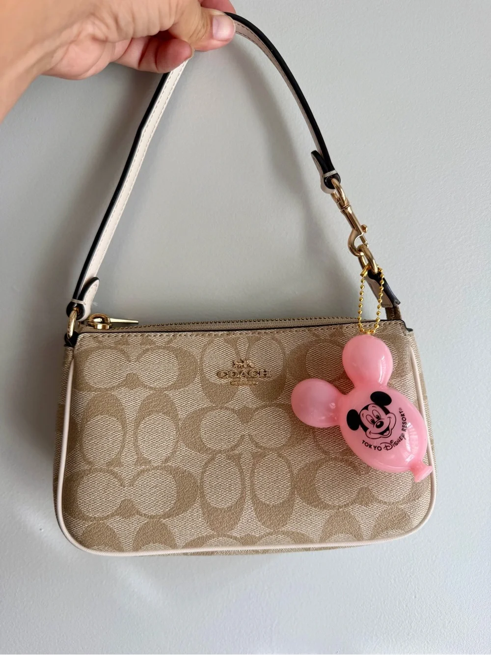 Pink  Mickey Balloon Keychain / Bag Charm